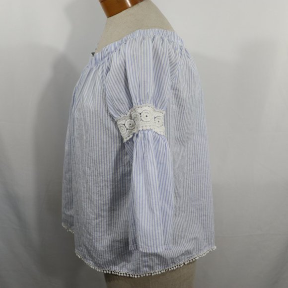 Joe's Collection Striped Off Shoulder Top Size S - Picture 2 of 4